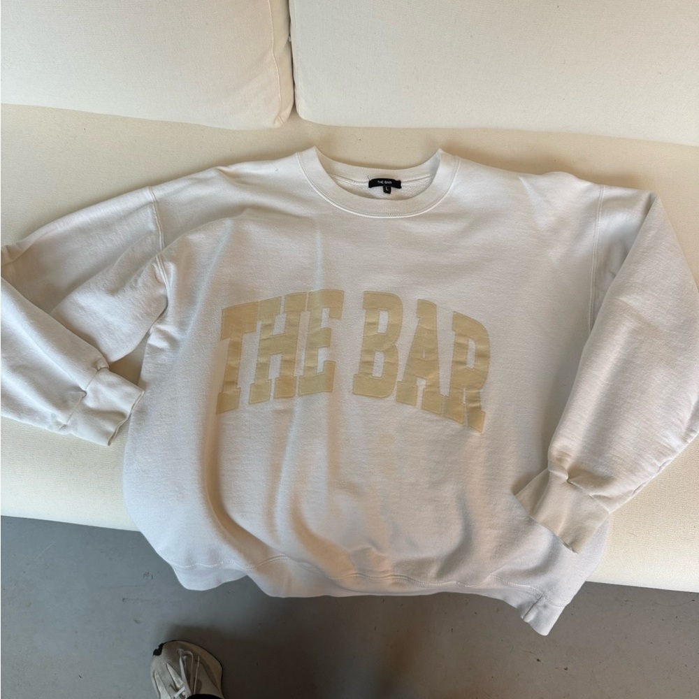 The Bar Cream Crewneck Sweater